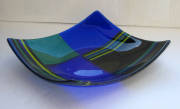 fused and slumped glass (250mm squared)