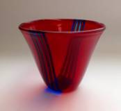Fused and slumped glass (135mm diam x 110mm H)